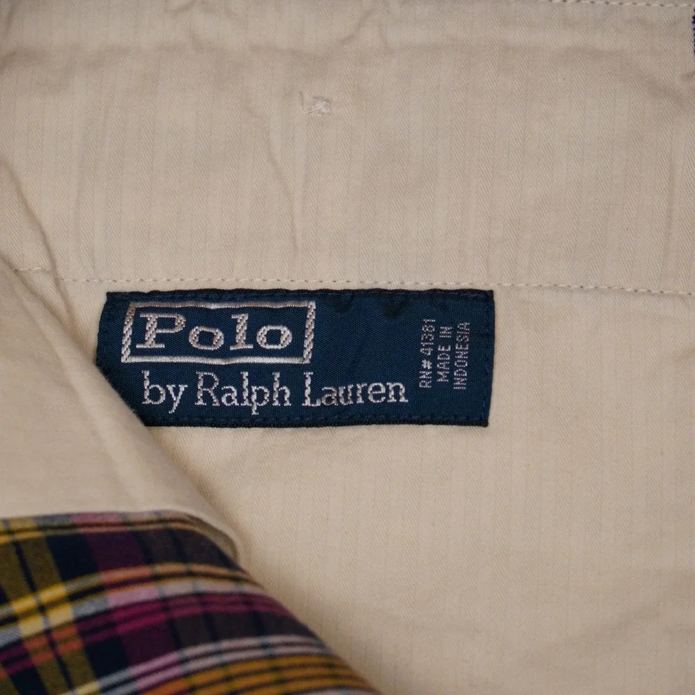 Polo Ralph Lauren Shorts Mens 42 Multi Plaid Vintage Madras Cotton Flat‎ Front